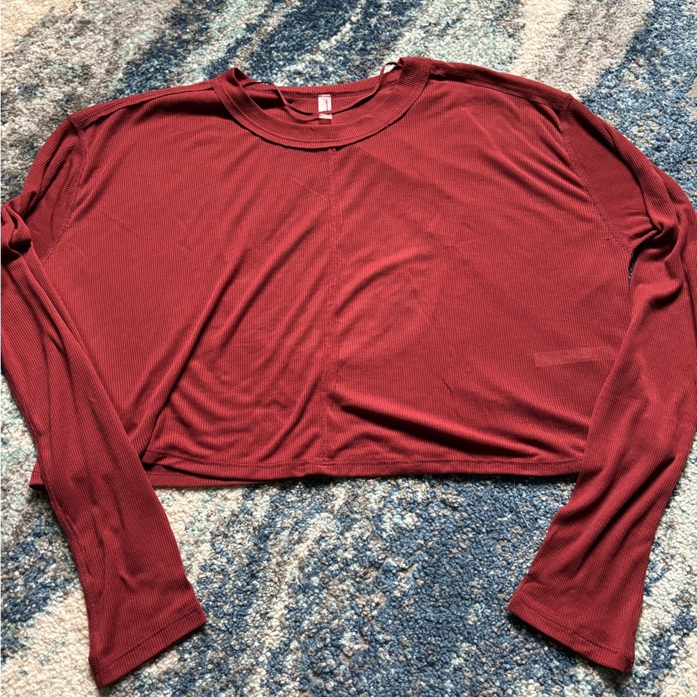 Free People Light Weight Long Sleeve with Open Back